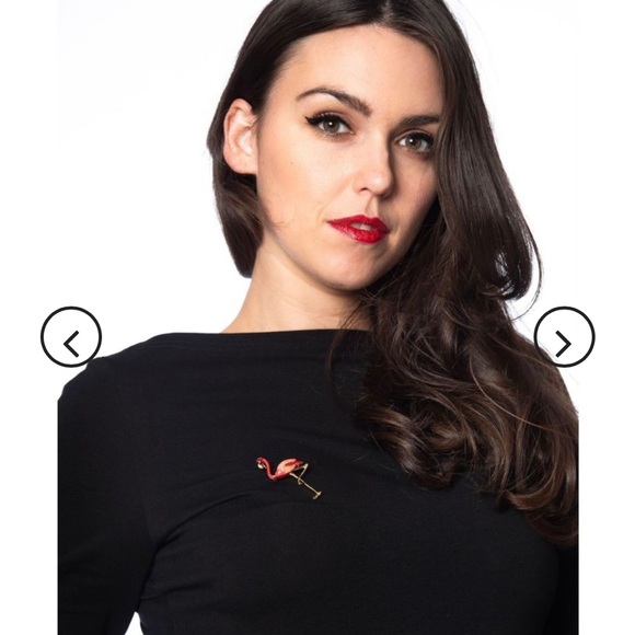 Pink Teardrop Flamingo 🦩 Brooch - Picture 4 of 7